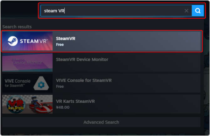 <p>2.4After installation is complete, register and log in to Steam. Search for "SteamVR", then click "Play Game" to download SteamVR.</p> mobile image